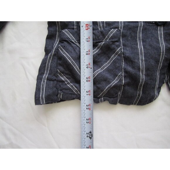 Women's Cabi Stripe 2 Button 100% Linen Jacket Size 8 (WJ19) - Picture 3 of 7